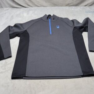 Spyder Sweatshirt Men XL Gray Outbound Fleece Lined 1/2 Zip Pullover Active